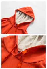 Vintage Denim Patchwork Jackets Hooded Coat