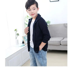 Toddler Boys Knitwear Long-Sleeve Cotton Cardigans