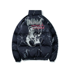 Padded Jacket Men Women Cartoon Bear Jackets
