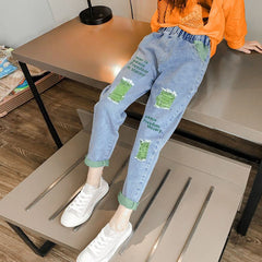 Fashion Jeans Spring Summer and Autumn Soft Casual Boutique Cotton