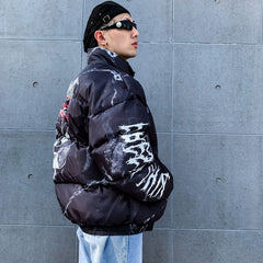 Padded Jacket Men Women Cartoon Bear Jackets