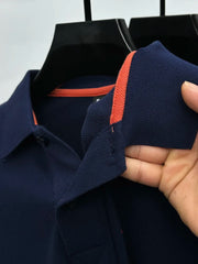 Embroidered Men's Pure Cotton Hot Polo Shirt