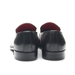Italian Red Lining Loafers Genuine Leather Slip-on Shoes