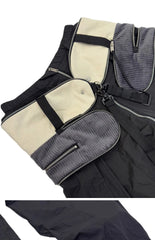 Niche Designer Model Removable Zipper Stitching Paratrooper Pants