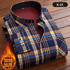 Fleece Shirt Long Sleeve Plaid Shirt