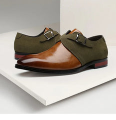 Moccasins Buckle Design Business Leather Men Casual Shoes