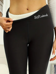 Flat bottomed lining warm pants,