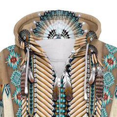 Bohemian  hooded coat Ethnic Style 3D Print