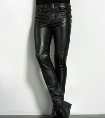 Rock Style PU Leather Pants Faux Leather Slim Fit Skinny