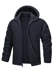 Hooded Fleece Jackets Thermal Warm Soft Fluffy Full Zip
