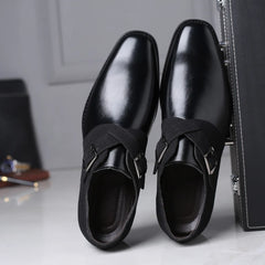 Masculino Leather Brown Black Elegant Luxury Suit Shoes