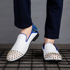 Rivet Modern Style Casual Slip On Formal Loafers Men Moccasins Shoes