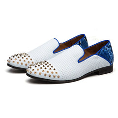 Rivet Modern Style Casual Slip On Formal Loafers Men Moccasins Shoes