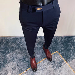 Slim Fit Men Casual Ankle Length Pants S