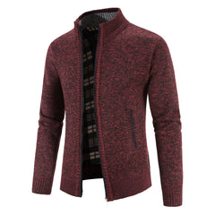 Sweater Jacket  Cold Coat Fleece Zipper Cardigan