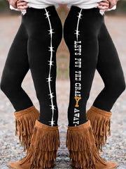 Leggings Beautiful 3D Printing Middle-Waiste Stretch Pant