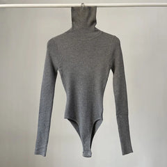 Cotton BTurtleneck Solid Knitwear Knitted Bodysuits