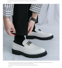 British Street Style Leather Loafers