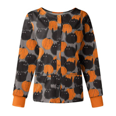 Long sleeve Cartoon print spa  Slim Fit top