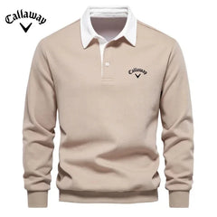 Embroidered Pure Cotton Long Sleeved Polo Shirt f