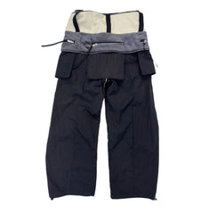Niche Designer Model Removable Zipper Stitching Paratrooper Pants
