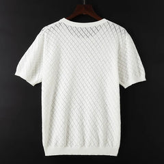 Men Knitwear 100% Cotton Sweater Pullover O-Neck