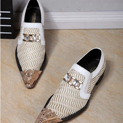 Ankle Boot Genuine Leather Mens Chelsea Crocodile Pattern