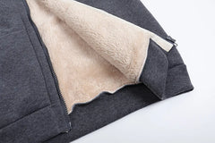 Hooded Plush Coat Fleece Hoodies Sweatshirt Long Sleeve Jacket