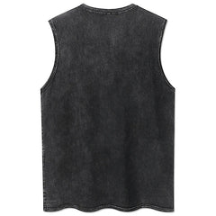 100% Cotton Vintage  Punk Rock Sleeveless Tshirts Gothic Vests