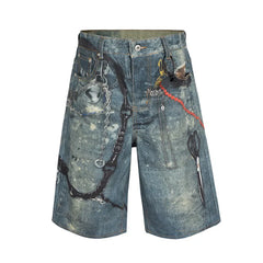 Distressed Vintage Pants Denim Shorts