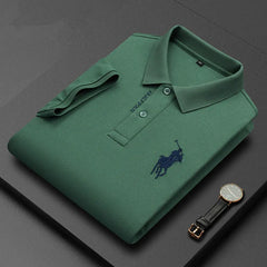 Embroidered Pure Popsicle Cotton Short Sleeved Polo Shirt