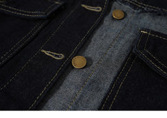 Block Denim Short Jacket