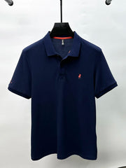 Embroidered Men's Pure Cotton Hot Polo Shirt