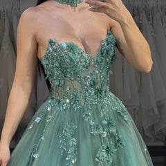 Robe soirée en tulle à paillettes