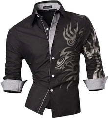 Casual Dress Shirts Fashion Designer Stylish Long Sleeve