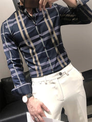 Long Sleeve   Shirt Stripes Thin Shirts