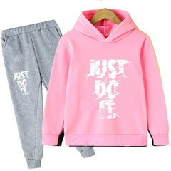 Sportswear Boys and Girls Hoodie+Pants 2-piece Set 3-14 Years Old