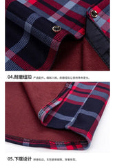 Fleece Shirt Long Sleeve Plaid Shirt