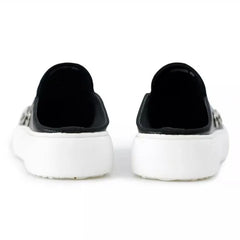 Genuine Leather Thick Sole Street Trendy Button Mule Shoes Slip on Loafers