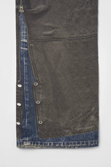 Leather Digitally Printed Jeans Distressed Y2k Men’s Jeans Motorcycle Jeans