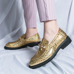 Glossy Leather  High-end Banquet  Loafers Shoes