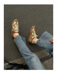 Vintage Wind Genuine Leather Board Shoes