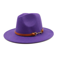 Vegan felt fedora hat wide brim hat