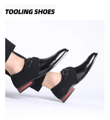 Masculino Leather Brown Black Elegant Luxury Suit Shoes