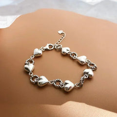 Snake Green Gemstone Metal Bracelet