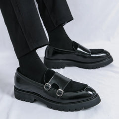 Leather Loafers Low Cut Daily Men's Driving Shoes Non Slip