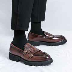 Leather Loafers Low Cut Daily Men's Driving Shoes Non Slip