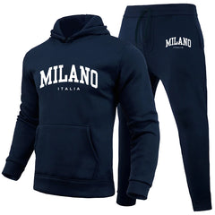 Luxury Hoodie Set Milano Print Sweatshirt Sweatpant