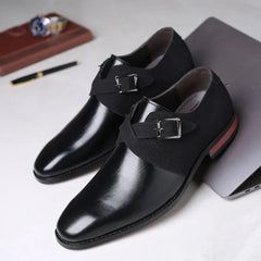 Moccasins Buckle Design Business Leather Men Casual Shoes