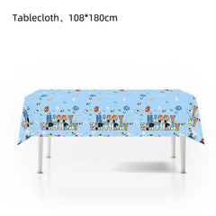 kids Birthday Party Decoration Supplies Tableware Plate Cup Napkin Tablecloth Cake Topper Balloon Banner Birthday Party Favors